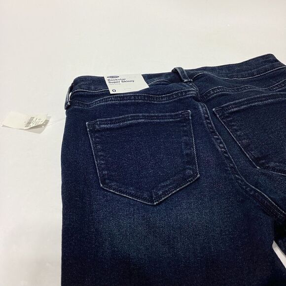 Old Navy Rockstar Super Skinny Mid Rise Raw Hem NWT Jeans Size 0 - Picture 6 of 13